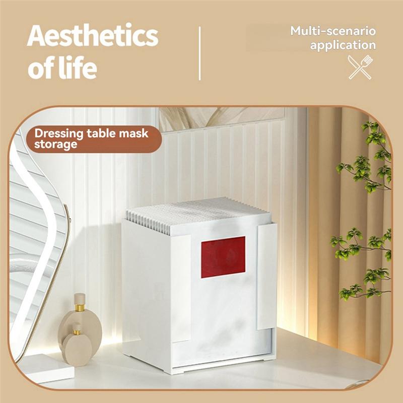 J1UL1N 2Pcs Kitchen Noodle Storage Box Bedroom Makeup Organizer For Masks And Cups 17.5X14x20cm