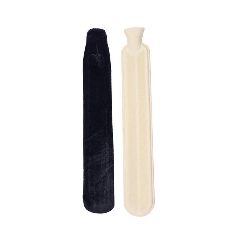 53x10cm Long Hot Water Bottles Bag Pink Gray Removable Cover Extra Long Rubber Hot Water Bottle Waist Hand Foot Warmer