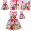 The Grinch Girl Dress With Cartoon Pattern For Kids Girls Ages 3 To 8
