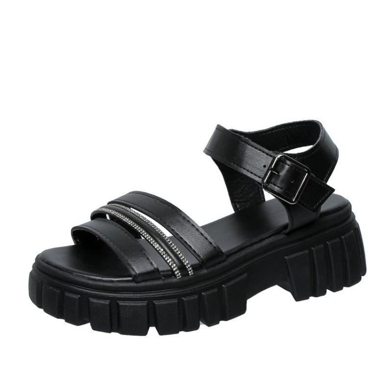 Sandales de Luxe Mode Femme Tendance 2024 Talon Femme Sandale Femme Sandalias en Offre Tenis Feminio Plateforme Sport Noir Talon