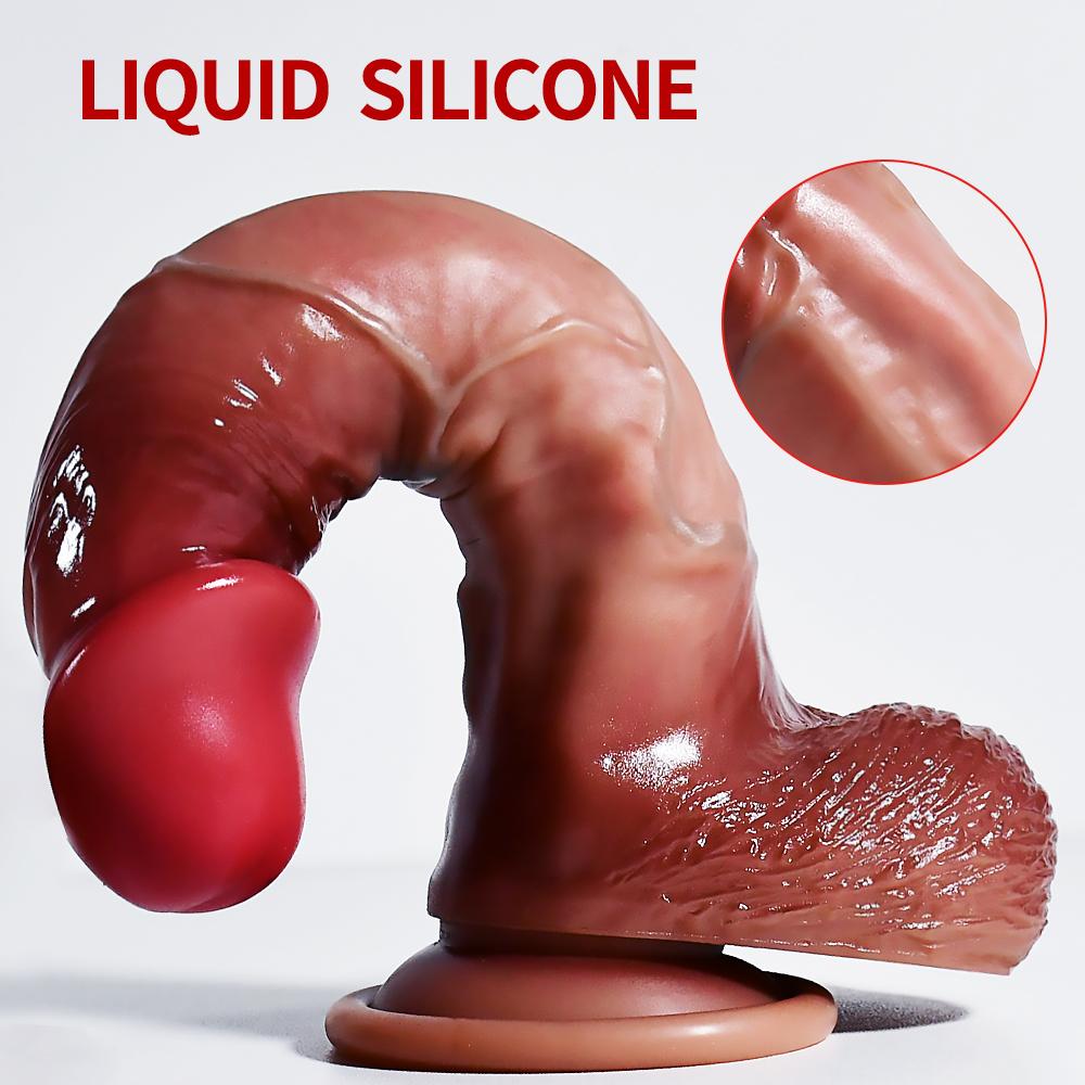 AR147 Large Size Liquid Silicone Dildo Simulation Phallus Orgasm Artifact Female Masturbator Adult Products