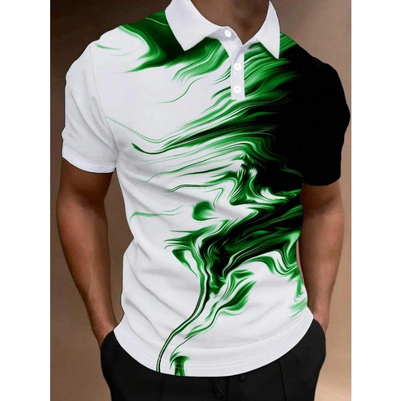Short Sleeved Summer Loose Collar Top for Casual and Breathable Outdoor Men POLO S