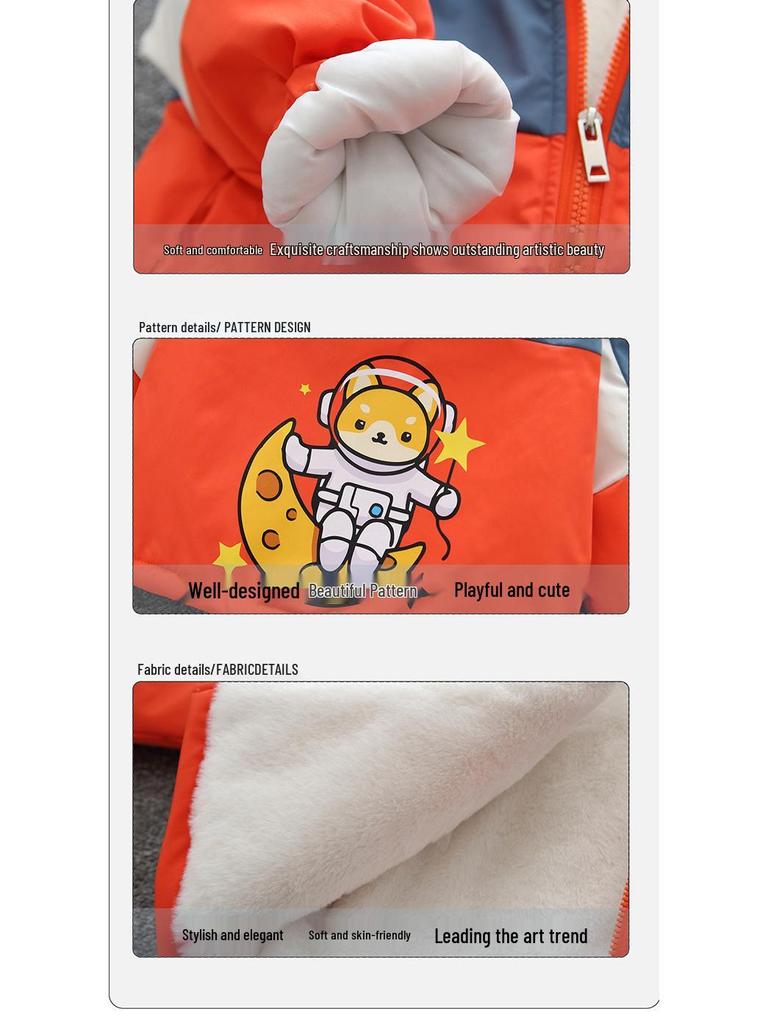 Boys' Winter Parka & Baby Girl Hooded Jacket - New 2025 Style for Kids' Autumn & Winter