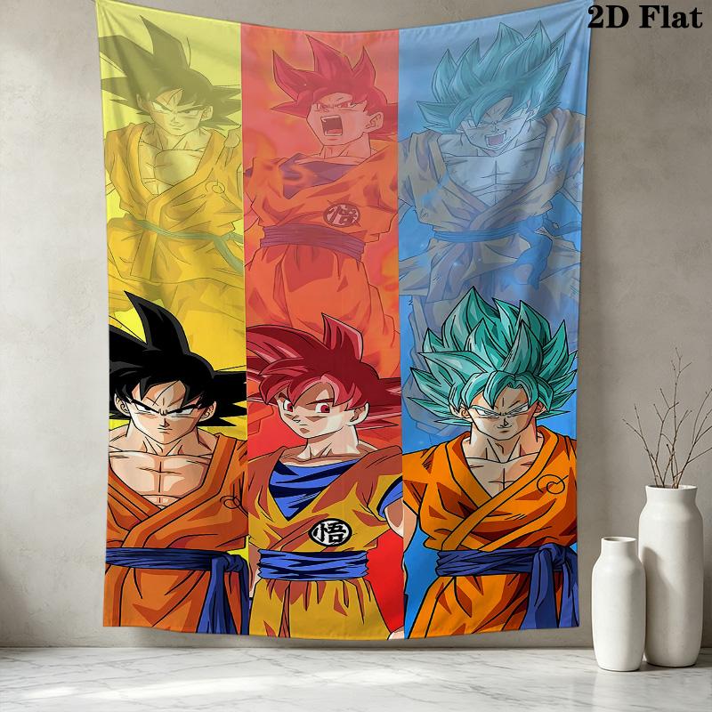Dragon Ball Super Wandteppich Ästhetischer Wandbehang Bedruckter Stoffdecke Dekorative Wandteppiche Für Schlafzimmer Wohnzimmer Heimdekoration