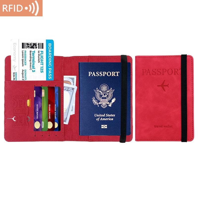Customizable RFID PU Leather Passport Holder with Multi-Card Slots