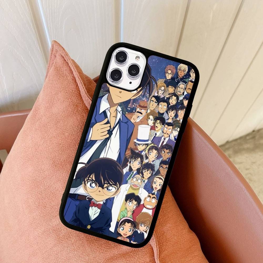 Japan D-Detective Conan PC+TPU Phone Case For IPhone 11 12 13 14 15 16 17 Plus Pro Max Cover