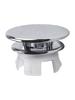Hole Overflow Cover ABS Bathroom Basin Round Silver