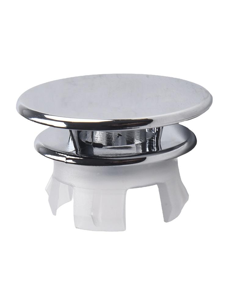 Hole Overflow Cover ABS Bathroom Basin Round Silver
