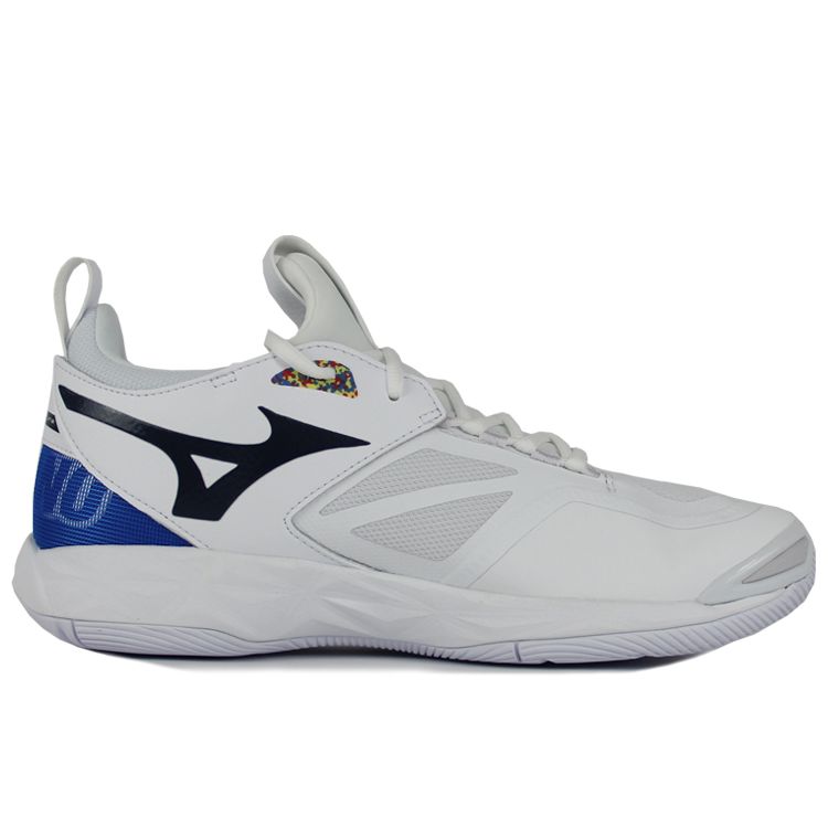 Mizuno Wave Momentum 2 Low-Top Non-Slip Support Volleyball Shoes Unisex Shoes White Black Blue V1GA211200