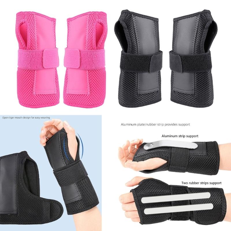 Ergonomic Left and Right Hand Wrist Splint Wrist Brace Adjustable Strap Systems Comfort Padding for Daily Activities