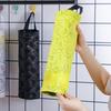 Foldable Mesh Shopping Bag Breathable Plastic Bag Dispenser Kitchen Garbage Bag Storage Organizer With Hanging Storage