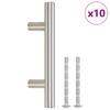 Furniture Handles 10 pcs Silver 64 mm Stainless Steel