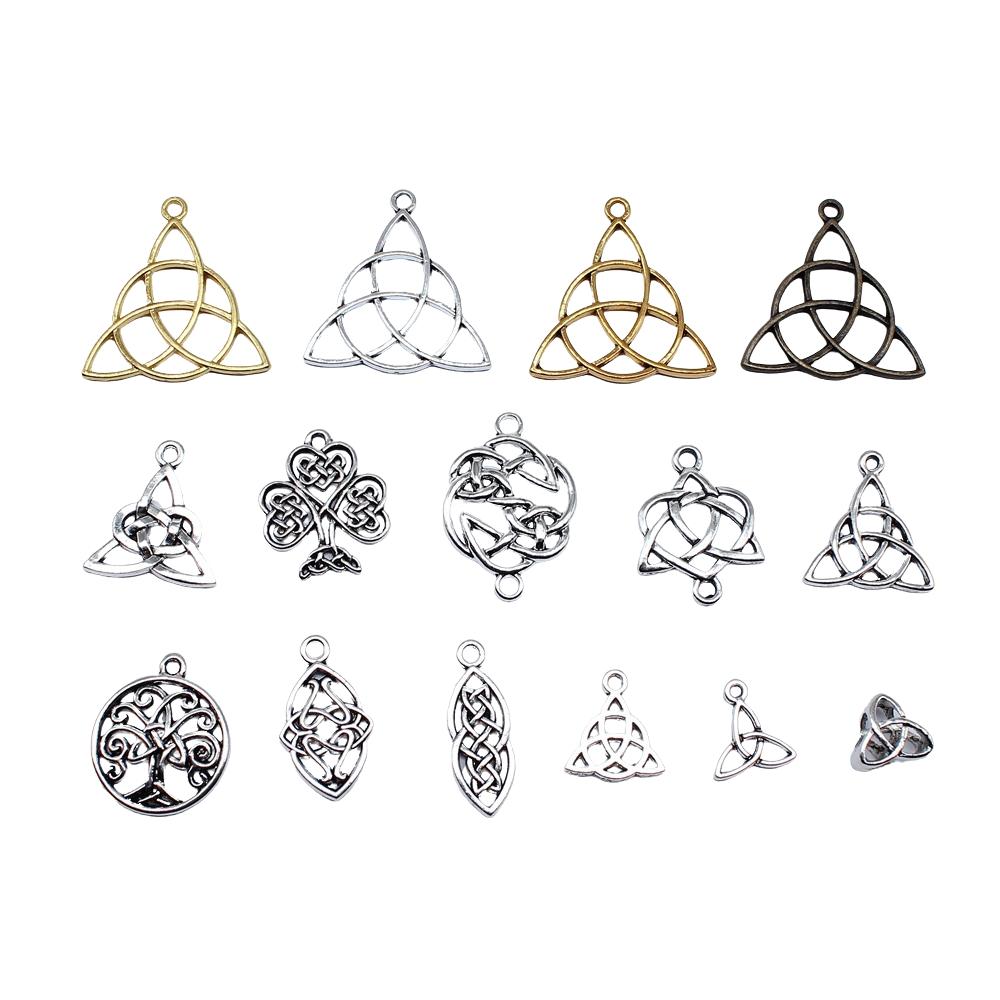 20pcs Triquetra Symbol Charms Pendants Antique Jewelry Making DIY Handmade Craft For Jewelry Making