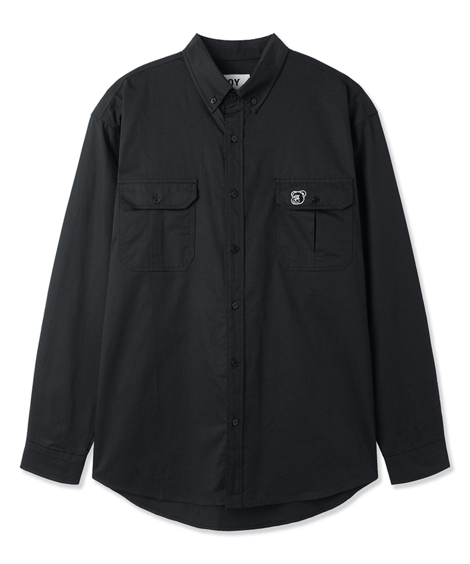 Oy Double Pocket Work Shirt - Black M