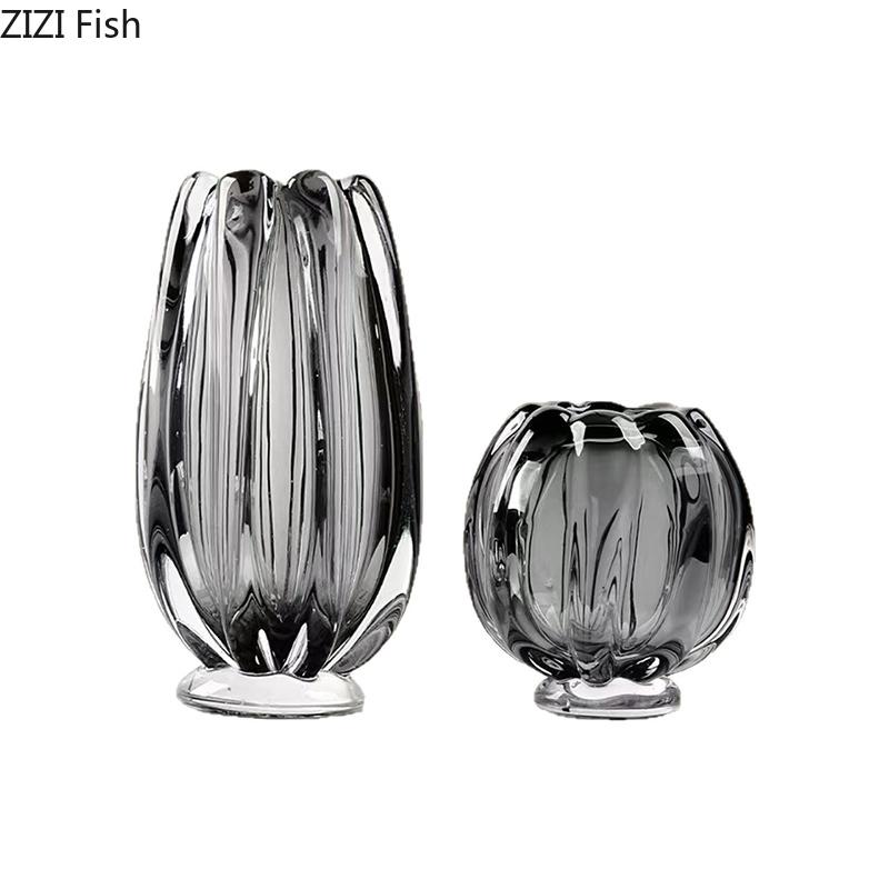 Creative Transparent Vase Plant Pots Table Decoration Minimalist Flowers Arrangement Floral Vases Ornaments Room Aesthetic Decor
