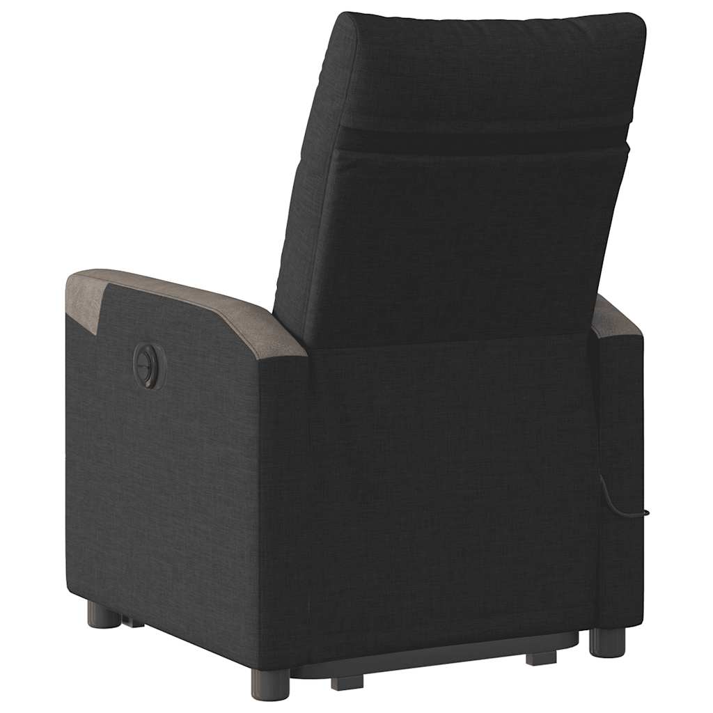 Recliner Chair with Lift Assistance Black Fabric