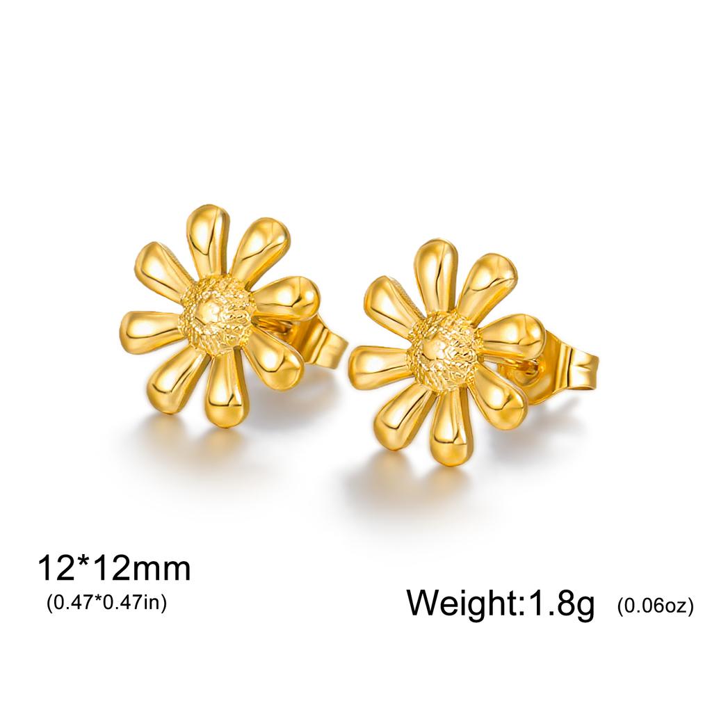 Stainless Steel Mini Flower Piercing Earrings for Women Jewelry 2026 Trend Stud Earrings Birthday Mother's Day Gift Wholesale