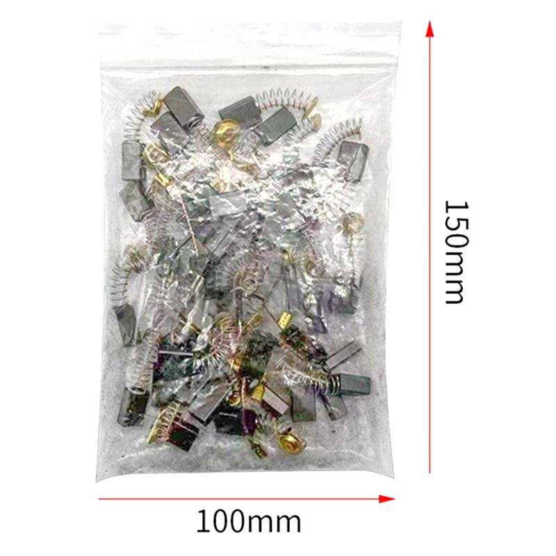 50Pcs Carbon Brush Replacement Kit For Electric Drills Sanders Grinders Motors Durable Repair Parts Power Tool Accessories