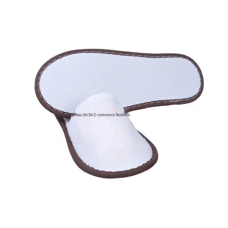 Customizable Gold-Edge Disposable Slippers for Hotels & Travel