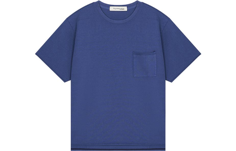 New Balance T Shirts Unisex Blue Crew Neck Moderate Straight Fit JMTL2261-MSW L