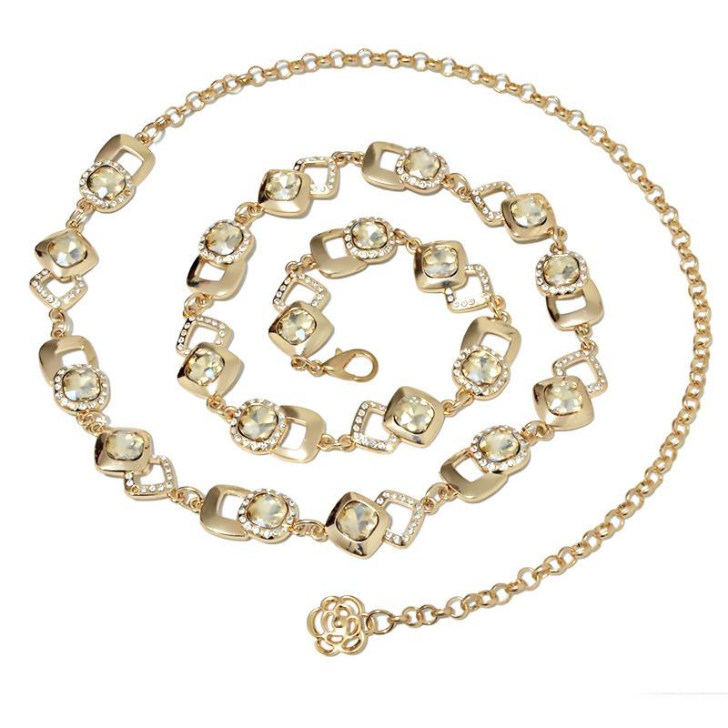 

Women s belly dance big rhinestone waist chain women s rhinestone diamond metal chain waist chain 115cm