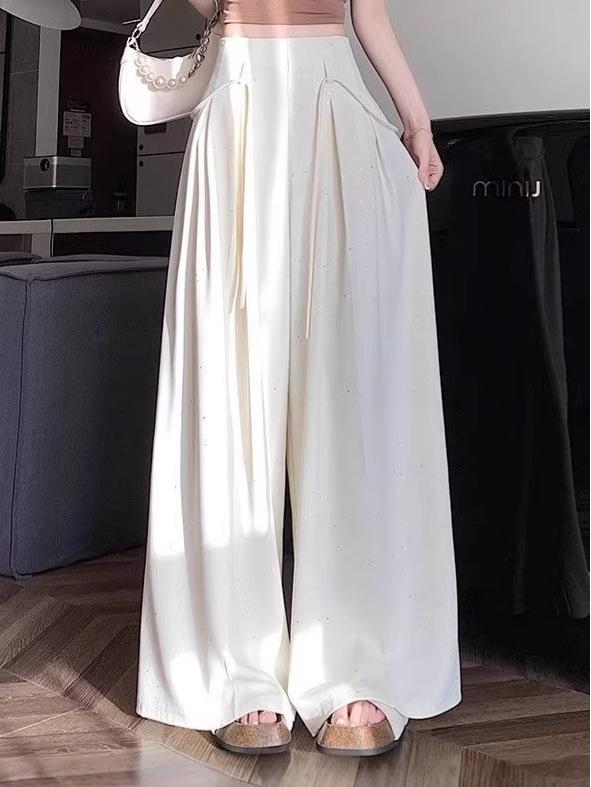 Damen High-Waist Wide-Leg Rockhose - Frühling/Sommer Locker, Figurschmeichelnd, Bodenlang