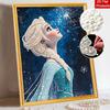 Disney Elsa Pearl Painting Handmade Diy Pearl Art Painting Elegant Living Room Hanging Painting Decoration
