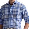 Polo Ralph Lauren Logo Embroidered Check Oxford Long Sleeve Shirt Men Shirts Blue 710966428-002