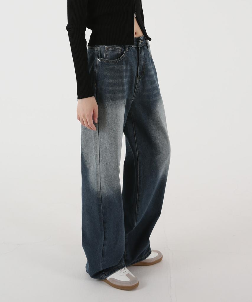 UMM Women'S Mid-Long Hidden Wide Denim Pants 4 Colors (Type B)