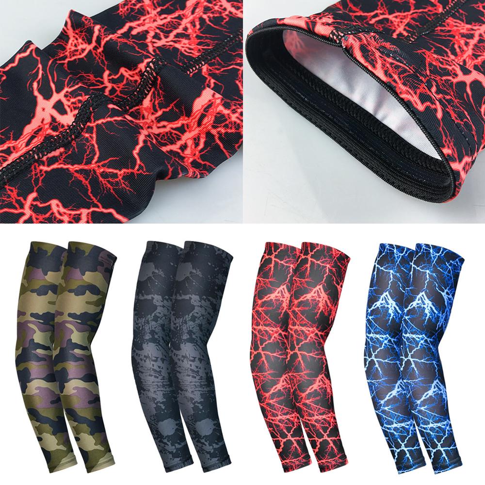 1Pcs Sports Arm Sleeve Compression Sleeves Golf Elbow Brace UV Protection Tattoo Cover for Running Cycling Basketball Football