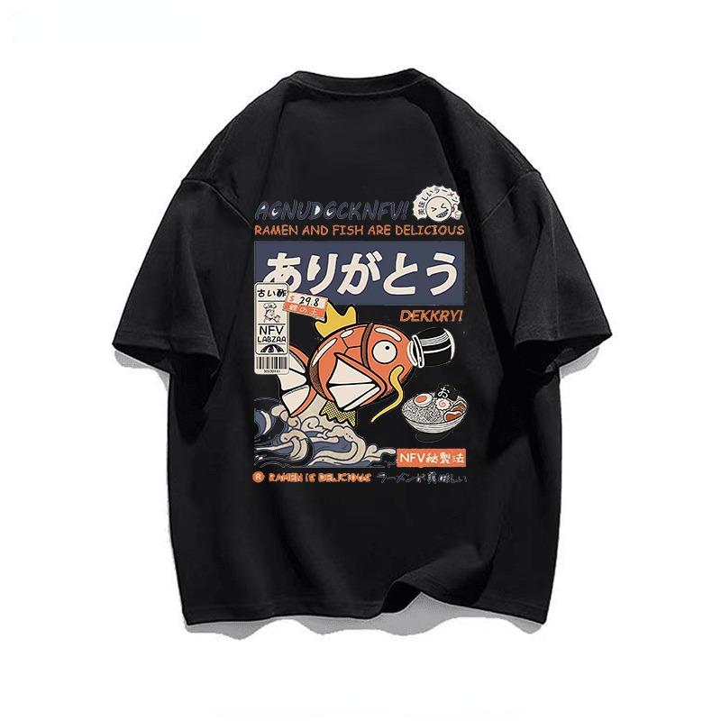 

Men and women s summer Japanese anime street clothing, hip-hop, printed short sleeved T-shirts 023 large fashion casual cotton 100