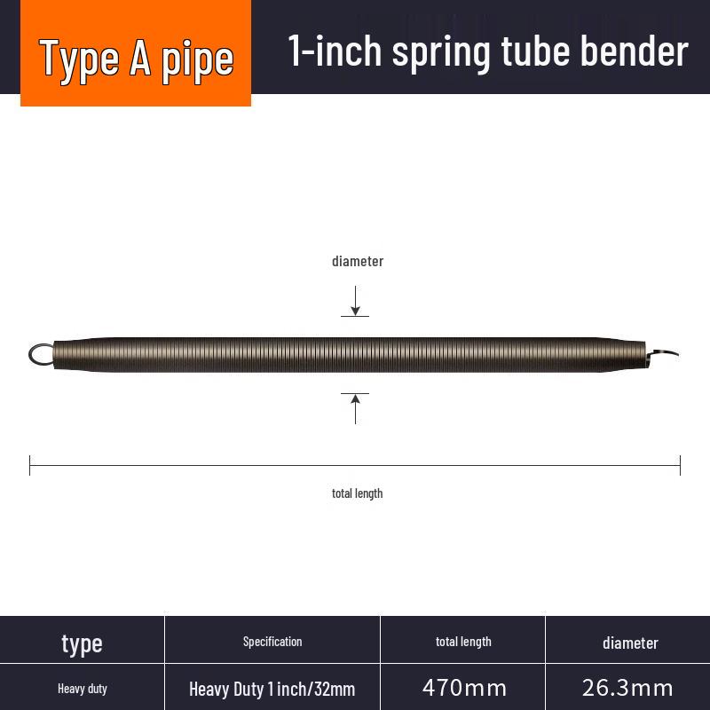 Manual PVC Conduit Bender, 1.5m Extension Bending Spring - Electrician's Wire Threading Tool