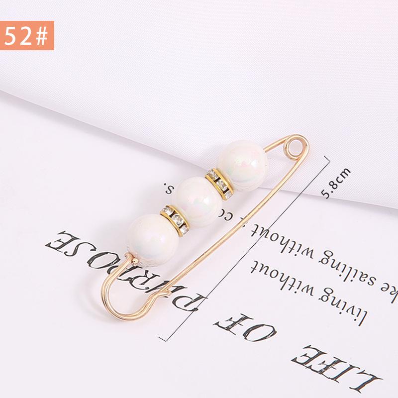 Pearl Anti-Exposure Brooch: Women's Waist-Cinching Pin & Clothing Decoration