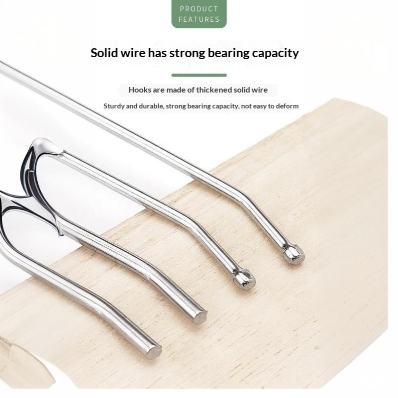 5pcs Stainless Steel Grid Wall Hooks Heavy Duty Rust Proof for Garage Kitchen Small Business Display