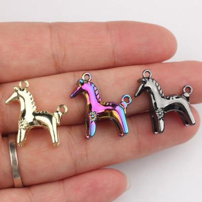2Pcs Alloy Pony Pendant Animal Horse Charms Diy Necklace Bracelet Earrings Keychain Accessories Handmade Jewelry Making