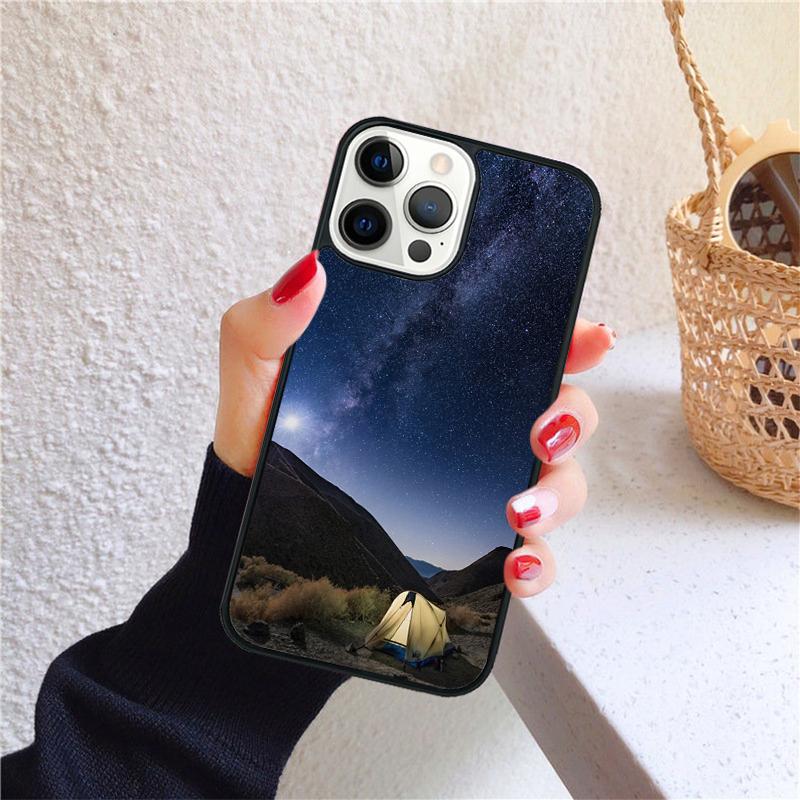 Camping Nature Mountain Phone Case for iPhone 17 Air 16 Coque 15 14 12 13 PLUS 11 PRO MAX Back Cover Fundas Shell