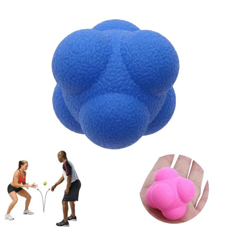 55cm Hexagonal Reaction Ball Silicone Agility Coordination Reflex Exercise Active Fitness Training Ball