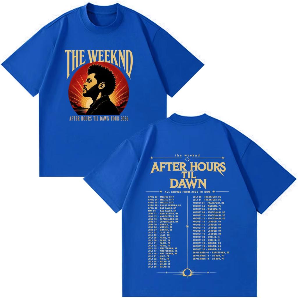 Hot Sale The Weeknd After Hours Til Dawn 2026 Tour Print Tee Unisex Unisex Trendy T-Shirt Cotton Loose Harajuku Hip Hop Punk T-Shirt
