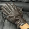 Mens Winter Leather Gloves Touchscreen Warm Fleece Lined Sheepskin Driving Cycling Work