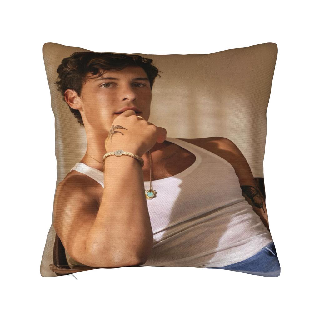 Shawn Mendes Canadian Singer Pillowcases Cushion Cover Rock Music Pillow Covers New Style Bed Decor Square Multiple Sizes