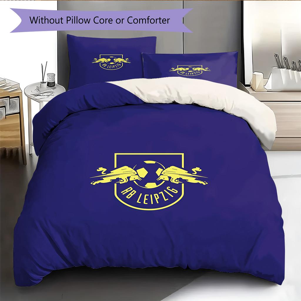 RasenBallsport Leipzig Pattern Bedding Quilt Set Home Decoration Gift (1 * duvet cover + 2 * pillowcase without core)
