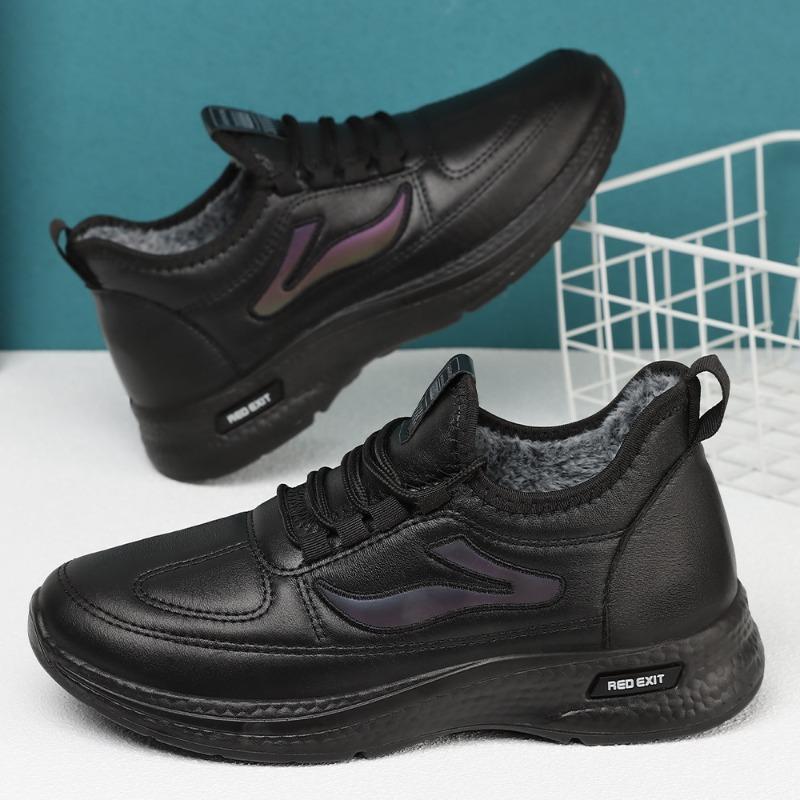 Shoes Men's Shoes Winter Large Size Cotton Shoes Fleece Thickened Cotton Boots Cold-proof and Warm Leather Boots Polyurethane Snow Boots