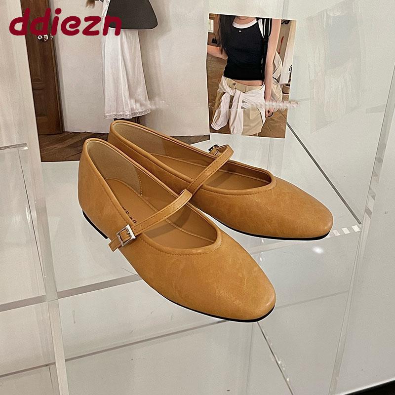 Fashion Female Shallow Ladies Mary Janes Flats Shoes Casual Footwear Soft Fashion Round Toe Women Ballet Flats Shoes