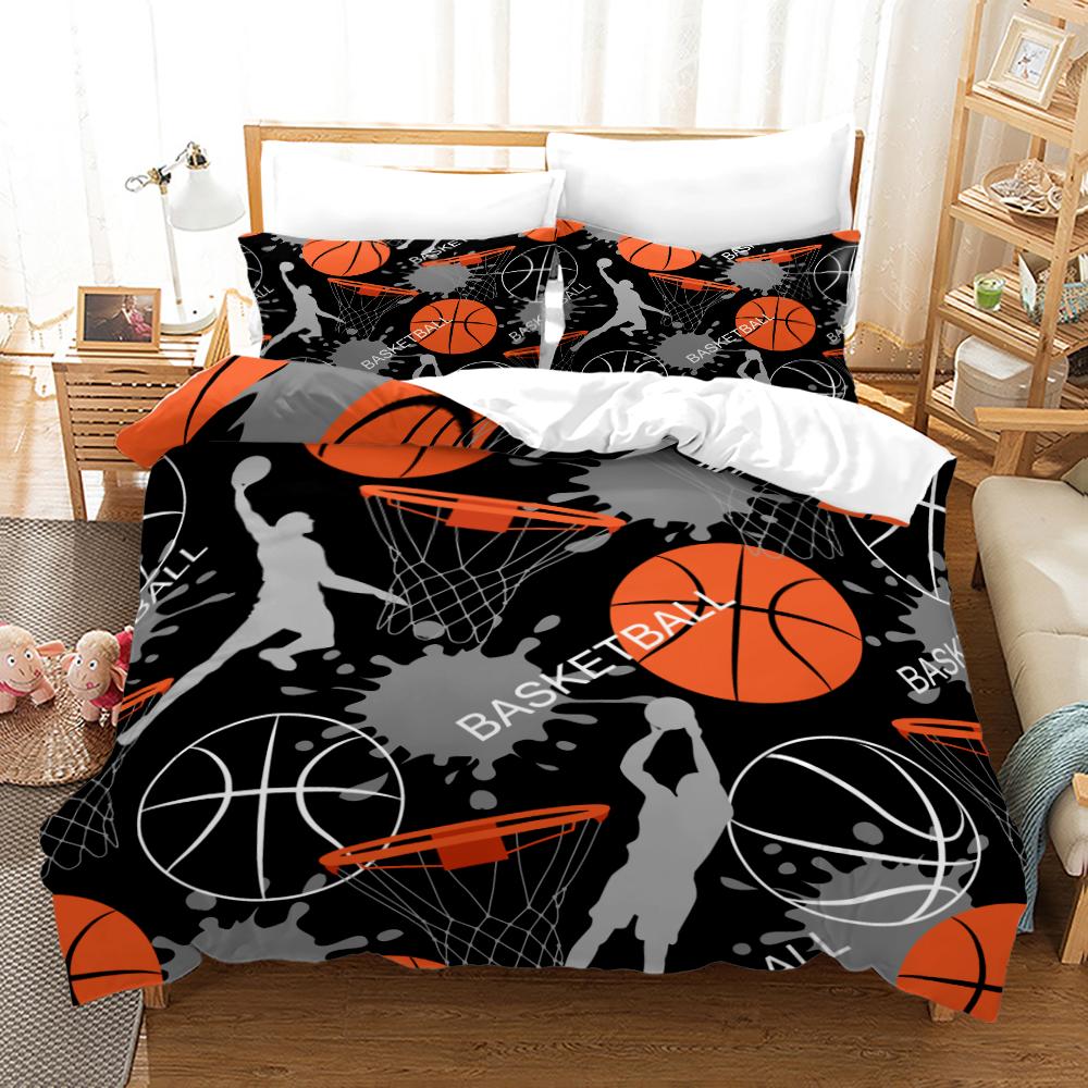 Basketball Bedding Set Single Twin Full Queen King Size Sports Bed Set Aldult Kid Bedroom Duvetcover Sets 3D Print 011