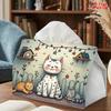 1pc Cat-Themed Tissue Box with Kitten Patterns - Reusable Suitable for Kitchen, Bathroom, Car Tissue Holder, Decorative Napkin Dispenser for Home, Dor