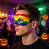 Durable Hard Plastic Masque Mardi Gras for Men Women, Colorful Rainbow Masquerade Festive Carnival Headpiece Venetian Prom Party, Carnival, Halloween