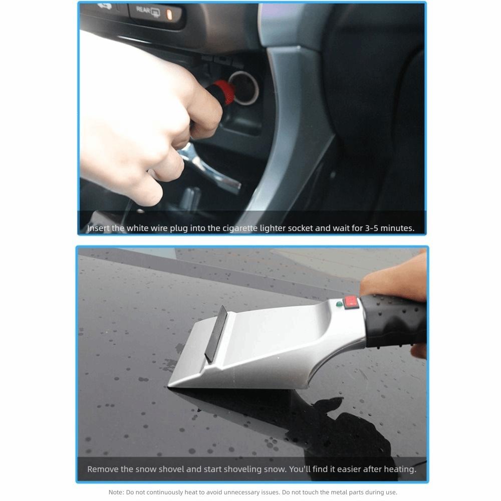 Anti Skid Handle Car Ice Scraper 12V Windshield Defrost Tool Snow Removal