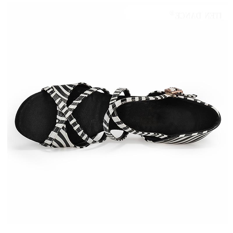 Women Latin Dance Shoes Satin/Leather Sandal Ladies Ballroom Party Dancing Shoes Soft Sole