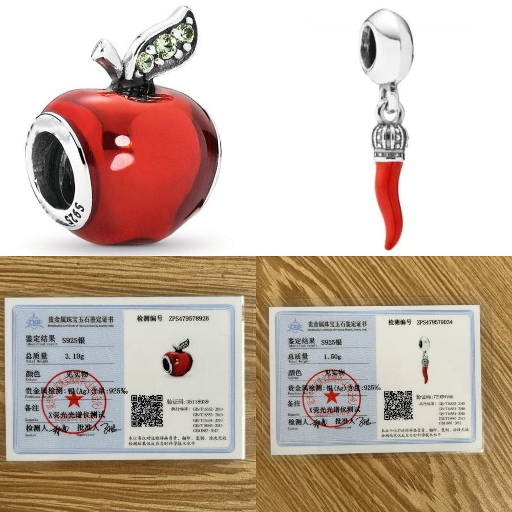 Red Apple Strawberry Beads. Lobster Cherry Pendant, Suitable For European Original Bracelet Diy Women'S Exquisite Jewelry
