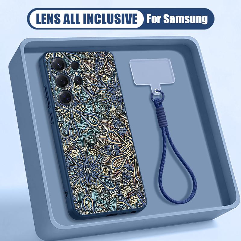 Vintage Mandala Floral Case For Samsung S26 Ultra S25 FE S24 S24 Plus A57 A37 A17 A56 A36 A16 A55 A35 A15 A54 5G Hybrid Magnetic Matte Cover